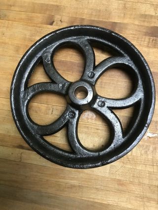 Vintage Antique Industrial Cart Wheel Cast Iron 9”