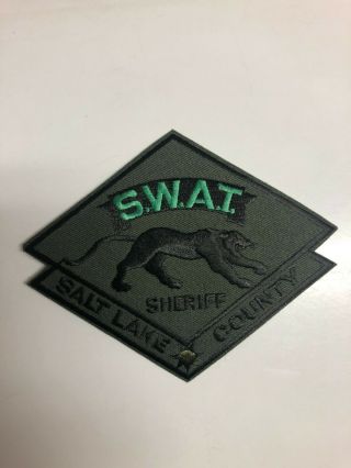 Old Salt Lake County Utah Sheriffs Department Subdued Swat Police Patch