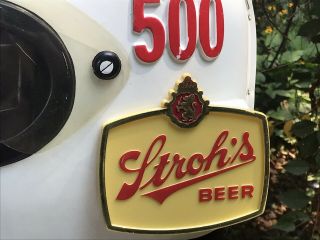 Vintage 1960 ' s Stroh ' s Beer Indianapolis Indy 500 Racing Helmet Sign SB297 3