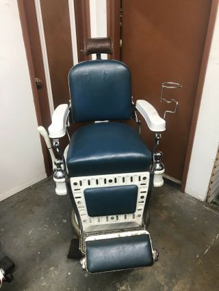 Antique Barber Chair Emil J Paidar Very Rare Model