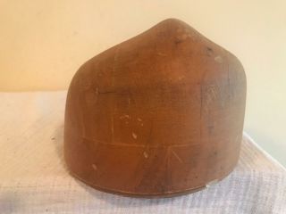 Wood Block Side Sloped Crown /millinery Wood Block Hat Making /form/mold/brim
