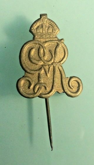 Vintage King George V Brass Pin