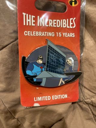 The Incredibles Disney Pin Celebrating 15 Years Limited Edition On Card