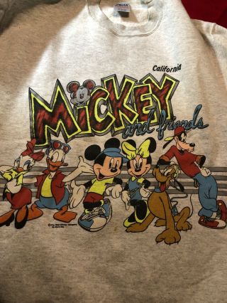 Vintage California Mickey And Friends The Walt Disney Company Xl Sweater Unisex