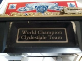 Budweiser World Champion Clydesdale Team Advertising Light Vintage Bar Sign 3