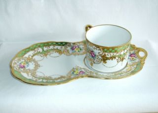 Pretty Vintage Noritake Porcelain Raised Gold Gilded Cup & Saucer: Tv Set
