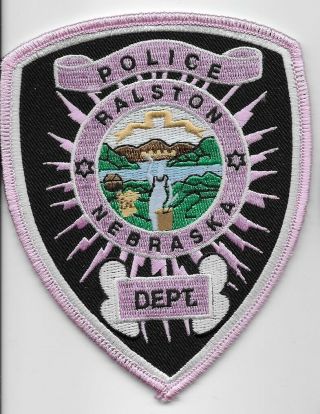 Ralston Police Breast Cancer Awareness State Nebraska Ne Pink Patch