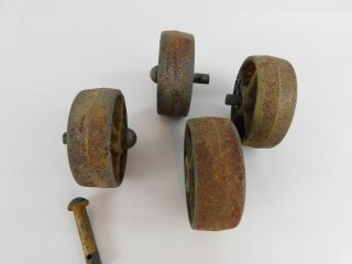 Set of 4 Antique Cast Iron 3 