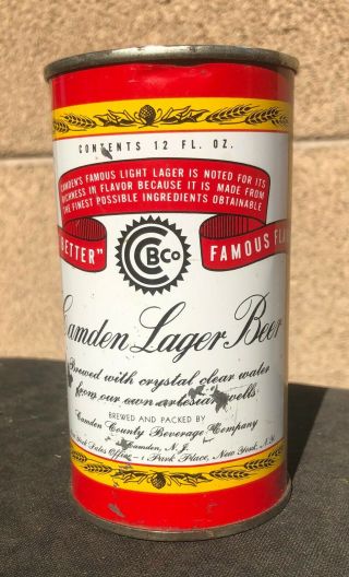 Camden County Beverage Company Lager Beer Can Flat Top 12oz 3