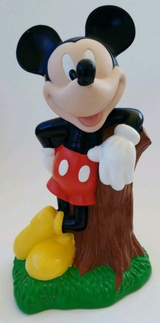 Just Toys Walt Disney Mickey Mouse Hard Plastic Coin/piggy Bank 8 " With Stopper