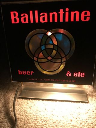 Vintage Ballantine Beer & Ale Lighted Beer Bar Back Sign 2