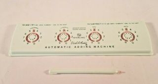 Vintage Sterling Dial - A - Matic Adding Machine Model 565 With Stylus
