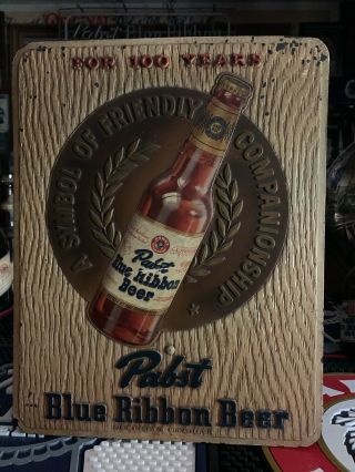 Vintage 1944 Pabst Blue Ribbon Beer Bar Sign