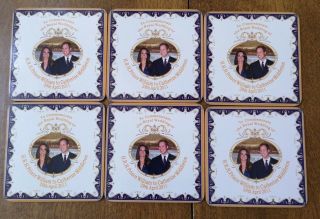 Prince William Catherine British Uk Royal Wedding 6 Cork Coaster