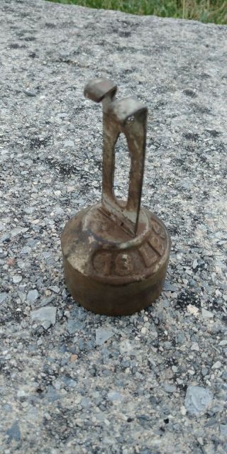 Antique Scale Weights Vintage Scales 8 Lb.  Iron Weight