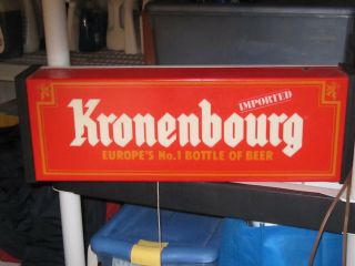 Kronenbourg Imported Beer Sign 1982 22 " X7 1/2 " X4 " Pull Cord Light 7 
