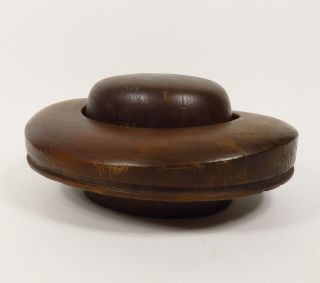 Antique Millinery Wood Hat Block Mold Brim Form 6 Size 71/4 101