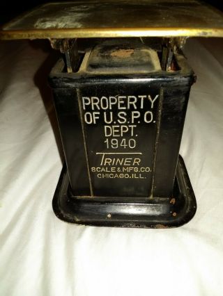Vintage Triner Air Mail Accuracy Postal Scale vintage Chicago USA antique 1940 3