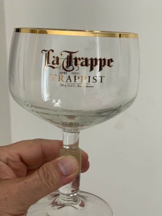 Set Of 6 La Trappe Trappist Koningshoeven Dutch Chalice Snifter Beer Glasses Nib