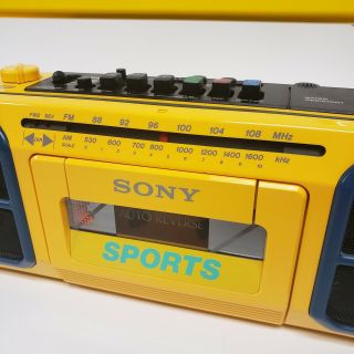 Sony Sport CFS - 950 Boombox Cassette Radio Player FM/AM 80 ' s Vintage Great 2