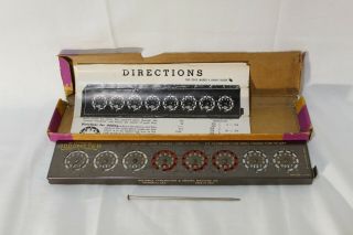 Vintage Addometer Portable Mechanical Adding Machine With Stylus & Instructions