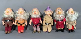 Vintage 6) Bikin Old Walt Disney Snow White Seven 7 Dwarfs Figure Doll Movie Toy