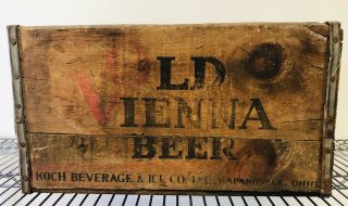 Antique Old Vienna Beer Crate Wooden Koch Beverage Wapakoneta Ohio Brewery