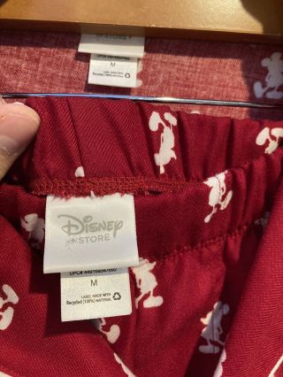 Disney Red Vintage pajamas Discontinued Size M Mickey Mouse Pattern 2