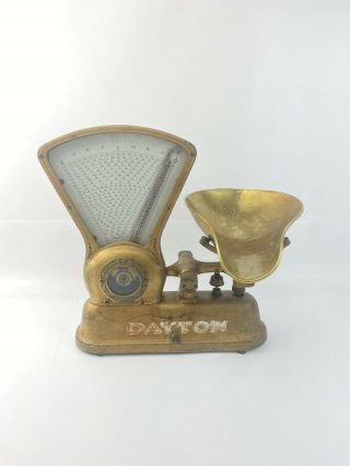Antique Dayton Model 166 2 Lb Computing Candy Scale Vtg Country Store