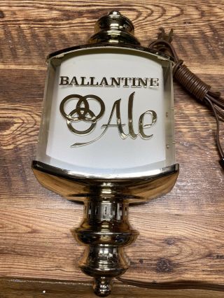 Set Of 2 Vintage Ballantine Ale Light Wall Sconce Beer Signs.