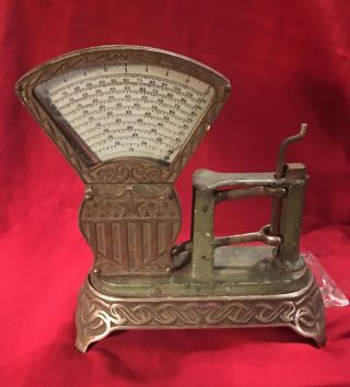 Antique National Store Specialty Company Candy Scale 2 Lb 1910 Has Base Damage