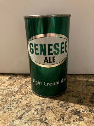 GENESEE LIGHT CREAM ALE FLAT TOP BEER CAN.  ROCHESTER N.  Y.  TOUGH AS A FLAT 3
