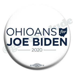 Official Ohioans For Joe Biden President 2020 Ohio Campaign Pin Pinback Button