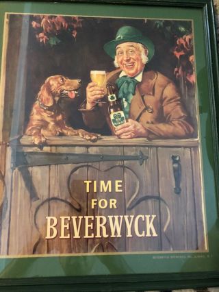 2 Beverwyck Breweries Prints Irish Setter Albany Ny 1878 - 1920