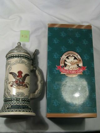 Anheuser - Busch Collectors Club Evolution Of The A&eagle Series 2003 Stein.  36