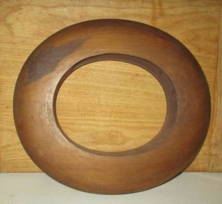 Antique Wood Millinery Hat Brim Ring Block Form Mold - 2 3/4 & 7