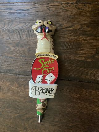 Beer Tap Handle Feather Falls Brewing Company Snake Eyes