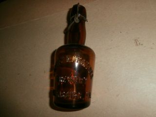 Antique Amber Glass Beer Bottle Robert H Graupner Brewery Harrisburg Pa