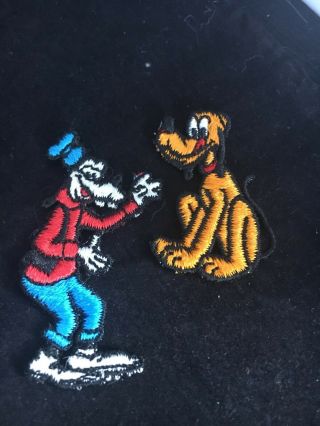 Pluto & Goofy Dogs 2 " Walt Disney Mickey Mouse Characters Applique Patch Set