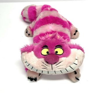 Disney Store Authentic Plush Cheshire Cat Alice In Wonderland Pink Striped 18 "