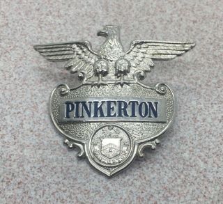 Vintage Obsolete Hat Badge Pinkerton Security Eagle