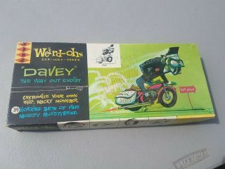 Vintage 1963 Hawk Weird - Ohs Davey The Way Out Cyclist Model Kit
