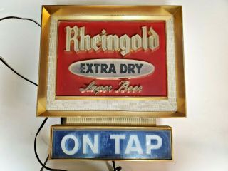 Rheingold Lager Beer On Tap Lighted Bar Sign