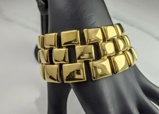 Lovely Vintage Gold - Tone Link Bracelet By Liz Claiborne Jewellery