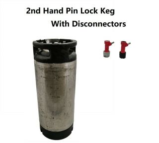 18l Used/2nd Hand Pin Lock Keg With Disconnectors