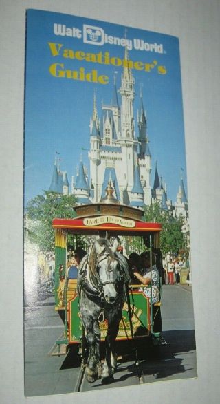 Vintage 1979 Walt Disney World Vacationers Guide Brochure Park Map Magic Kingdom