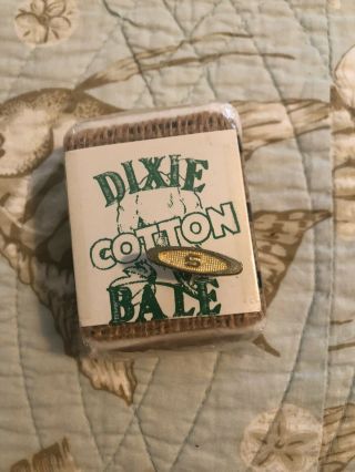 Vintage Dixie Cotton Bale Wind Up Music Box Plays The Song “dixie”