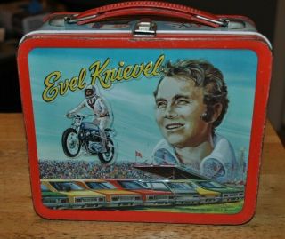 Vintage Evel Knievel Lunch Box No Thermos 1974