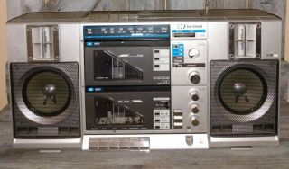 Vintage Emerson Ctr 949 Boombox Am Fm Dual Cassette Radio Stereo Gr8 Shape