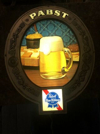 Vintage Pabst Blue Ribbon “on Tap” Lighted Beer Sign In